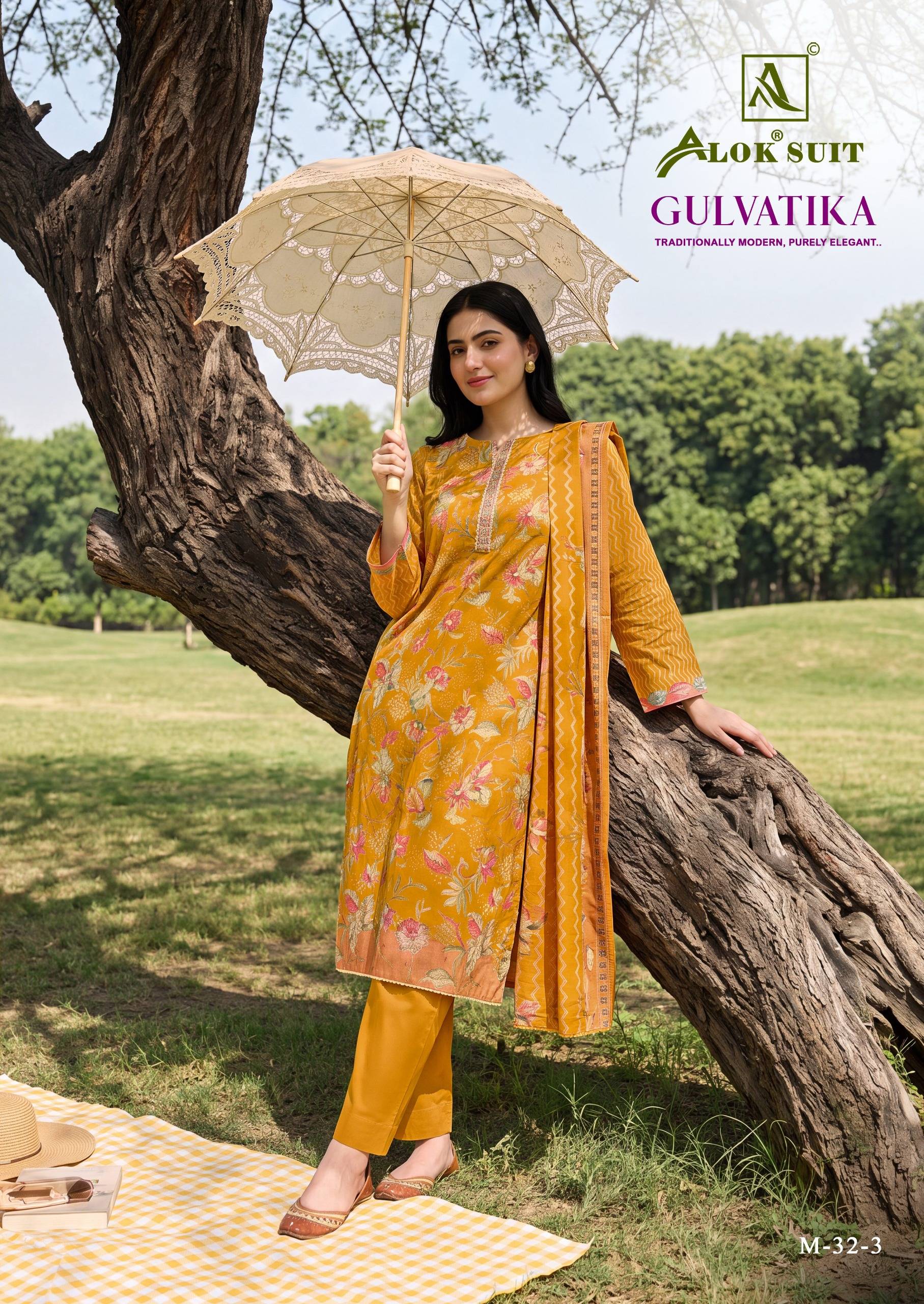 GULVATIKA BY ALOK SUIT 01 To 04 Series Beautiful Festive Suits Stylish Colorful Fancy Casual Wear & Ethnic Wear Pure Mudaal Dresses At Wholesale Price